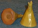 Teepee shakers glazed early matte yellow